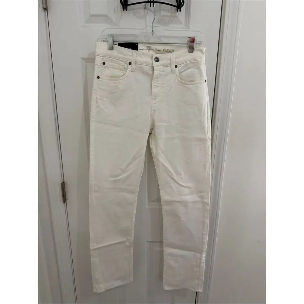 7 For All Mankind .Off-White Slim High-Rise Jeans Size 30 NWT